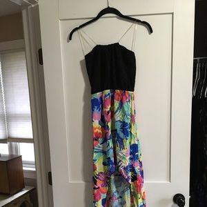 Body Central high low strapless dress.